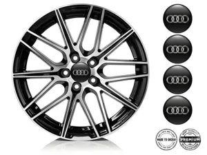 Audi Édition Résine Bombée Logos Cache-Moyeu Personnalisés
